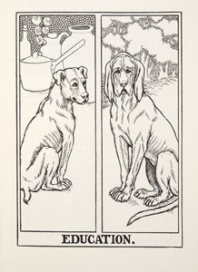 Erziehung, aus Fontaine Fabeln, veröffentlicht 1905 von Percy J. Billingshurst