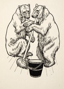 Die Bärenjungen, aus Hundert Anekdoten über Tiere, veröffentlicht 1924 von Percy J. Billingshurst