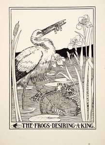 Die Frösche, die einen König wollten, aus Hundert Fabeln von Äsop, veröffentlicht 1903 von Percy J. Billingshurst