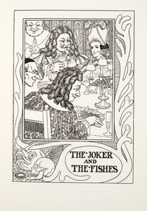 Der Joker und die Fische, aus Fontaine Fabeln, veröffentlicht 1905 (Gravur) von Percy J. Billingshurst