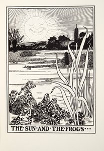 Die Sonne und die Frösche, aus Fontaine Fabeln, veröffentlicht 1905 von Percy J. Billingshurst