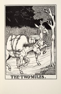 Die zwei Maultiere, aus Fontaine Fables, veröffentlicht 1905