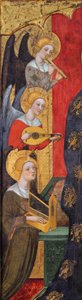 Madonna mit musizierenden Engeln (Detail), ca. 1380 von Pere Serra