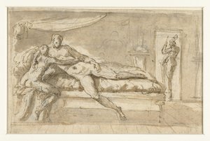 Amor und Psyche in einem Raum von Perino del Vaga (possibly)