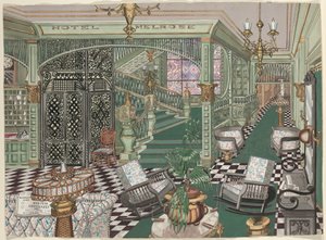 Lobby des Melrose Hotels, 1880