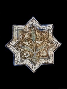 Achtzackige Sternfliese, Sultanabad, Iran, Il-Khanid-Dynastie