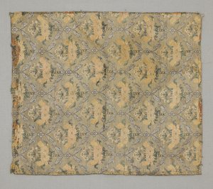 Fragment, florales ogivales Muster von Persian School