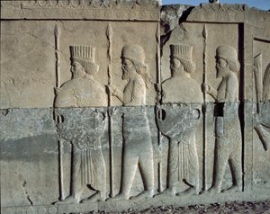 Kaiserliche Garde. Reliefs der östlichen Treppe der Apadana, 6. Jahrhundert v. Chr.