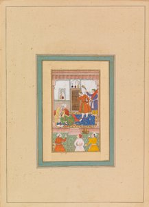 Innenraum mit Figuren von Persian School