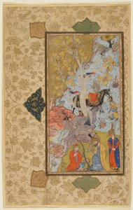 Iskandar besucht einen Einsiedler, Schiras, Iran, ca. 1580-1600 von Persian School