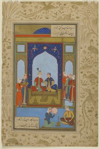 Potiphar und Zulaykha auf dem Thron aus "Yusuf und Zulaykha"