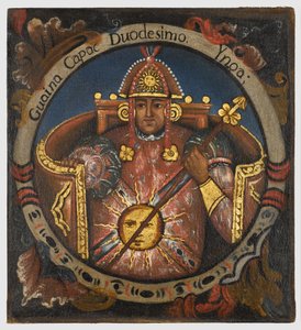 Huayna Capac, 12. Inka-König, Cuzco-Schule, Mitte des 18. Jahrhunderts von Peruvian School