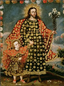 Heiliger Josef und das Christkind, spätes 17. - frühes 18. Jahrhundert