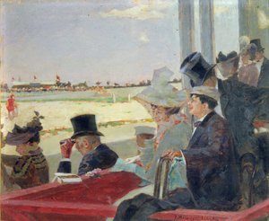 Pferderennen, 1902 von Peter Alexandrovich Nilus