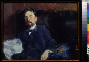 Porträt des Schriftstellers Anton Tschechow von Peter Alexandrovich Nilus