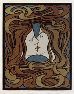 Der Kuss - Behrens, Peter (1868-1940) - 1900 - Holzschnitt - Museum für Kunst und Gewerbe Hamburg von Peter Behrens