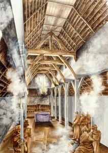 Lindisfarne Priory, ca. 652 n. Chr. von Peter Dunn