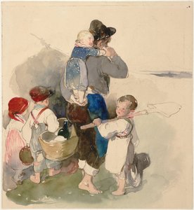 Kinder auf dem Weg zur Arbeit auf den Feldern