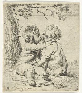 Christus und Johannes der Täufer als Kinder von Peter Franchoys