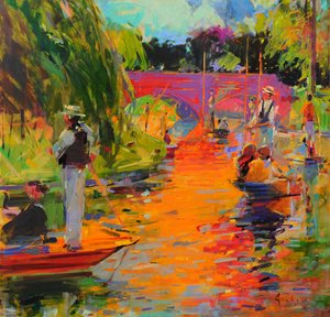 Ein Tag am Fluss Cam von Peter Graham (Contemporary)