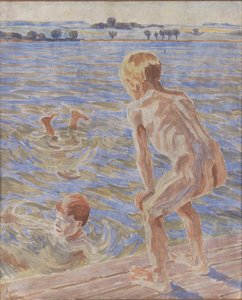 Badende Jungen. Fåborg Fjord