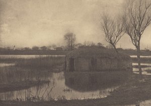 Ein Schilfbootshaus von Peter Henry Emerson
