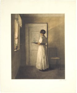 Junges Mädchen mit einem Tablett von Peter Vilhelm Ilsted