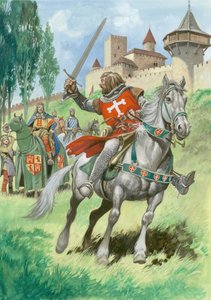 Ein Ritter vor einer Burg von Peter Jackson
