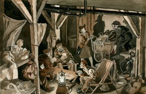 Luftschutzbunker während der Blitz