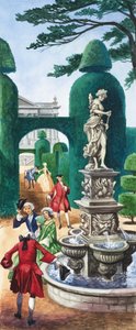 Herren an einem Brunnen von Peter Jackson