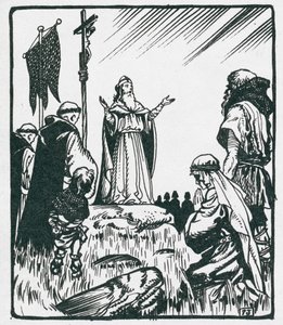 St. Patrick (gestorben um 463 n. Chr.) predigt in Armagh von Peter Jackson