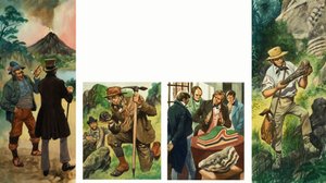 Unidentifizierte Folge von Illustrationen zur geologischen Erkundung von Peter Jackson