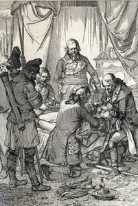 Kościuszko-Aufstand: Der polnische Held Tadeusz Kościuszko (1746-1817) wird in der Schlacht von Maciejowice gegen die Russen verwundet von Peter Johann Nepomuck Geiger