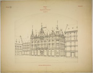 Rathskeller Neubau, Halle (Saale), Sachsen-Anhalt, Deutschland, Perspektive (unvollendet)