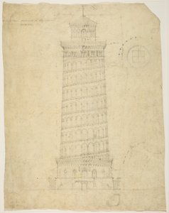 Erhöhte elektrische Eisenbahnturm der Weltausstellung, Chicago, Illinois, Aufriss von Peter Joseph Weber