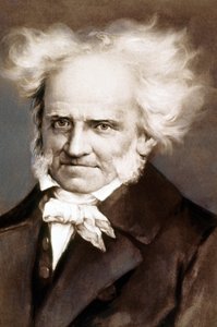 Der deutsche Philosoph Arthur Schopenhauer (1788-1860), Foto nach einem Gemälde von Peter Kramer