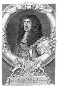 Karl II. (1630-85) König von Großbritannien und Irland ab 1660, graviert von George Vertue (1684-1756) 1736