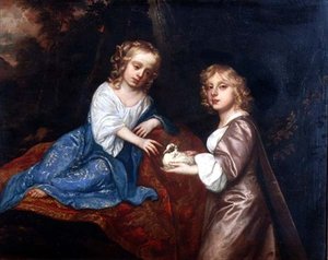Doppelporträt von Charles Dormer, Viscount Ascott und seiner Schwester, Lady Elizabeth Dormer