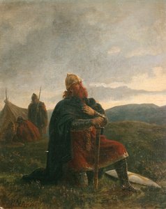 Der heilige Olav im Gebet vor der Schlacht von Stiklestad