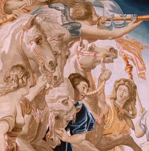 Flämischer Wandteppich. Serie Der Triumph der Eucharistie. Der Triumph der Kirche. Achter Wandteppich der Serie. Modell Peter Paul Rubens. 1626-1628. Herstellung Jan II Raes, Brüssel von Peter Paul (after) Rubens