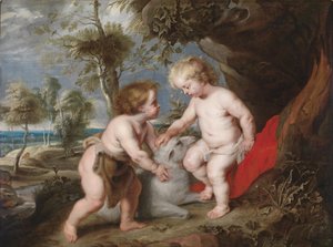 Christus und Johannes der Täufer als Kinder von Peter Paul Rubens