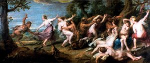 Diana und ihre Nymphen von den Faunen überrascht, 1638-1640