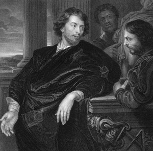 Graviertes Selbstporträt von Sir Peter Paul Rubens (1577 - 1640)