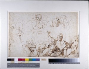 Fünf Figurengruppen für ein letztes Abendmahl (Christus kündigt seinen Verrat an) um 1601-04