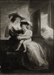 Helene Fourment und Sohn Frans (Kopie nach) von Peter Paul Rubens