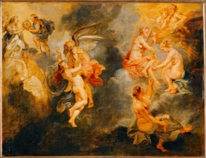 Die drei Parzen spinnen das Schicksal von Marie de Médicis von Peter Paul Rubens