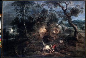 Landschaft mit Steinträgern von Peter Paul Rubens