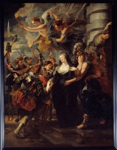 Königin Marie de Medici (1573-1642) floh in der Nacht vom 21. auf den 22. Februar 1619 aus dem Schloss von Blois. Die Königin von Frankreich im Exil in Blois während des 