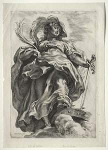 Die heilige Katharina in den Wolken von Peter Paul Rubens