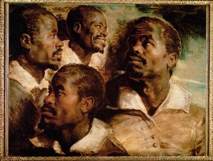 Studien des Kopfes eines schwarzen Mannes von Peter Paul Rubens